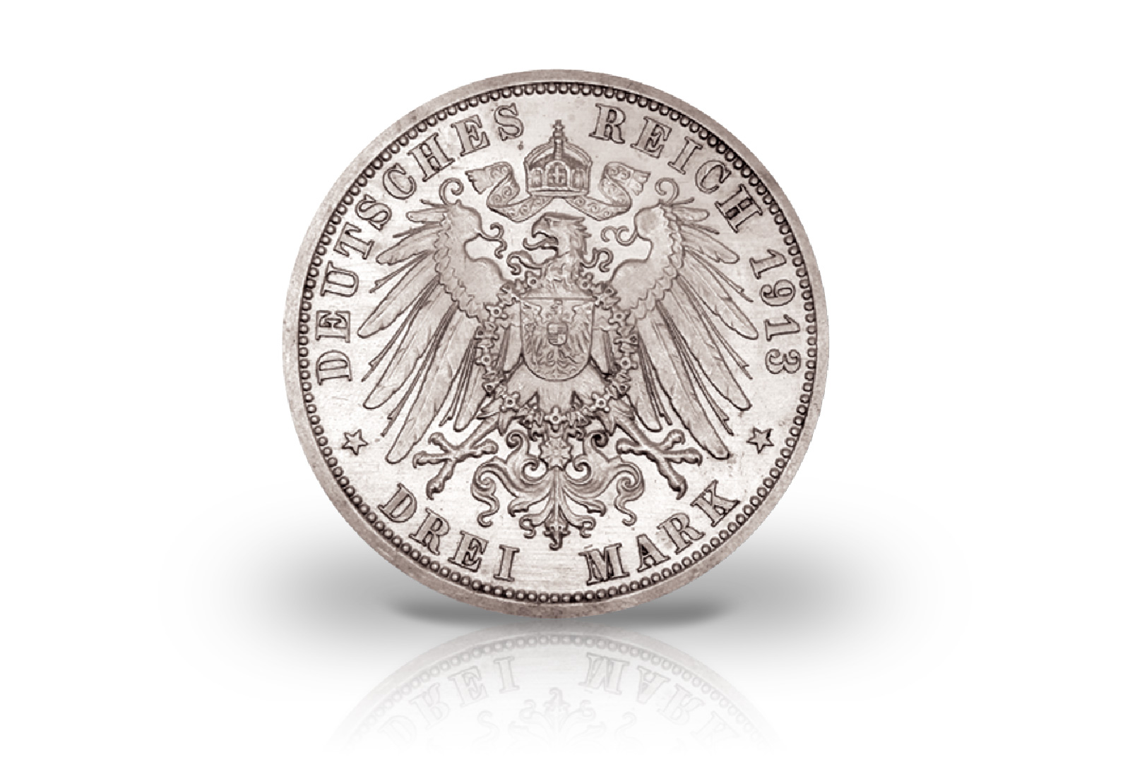 3 Mark 1913 Deutsches Kaiserreich Fürstentum Lippe Leopold IV. Jaeger-Nr. 79
