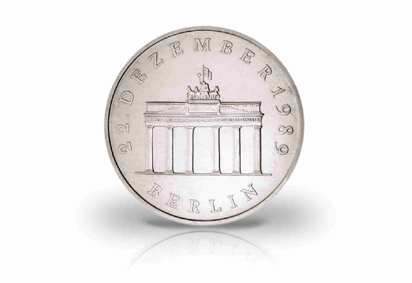 20 Mark Gedenkmünze 1990 DDR Öffnung des Brandenburger Tor Jaeger-Nr. 1635