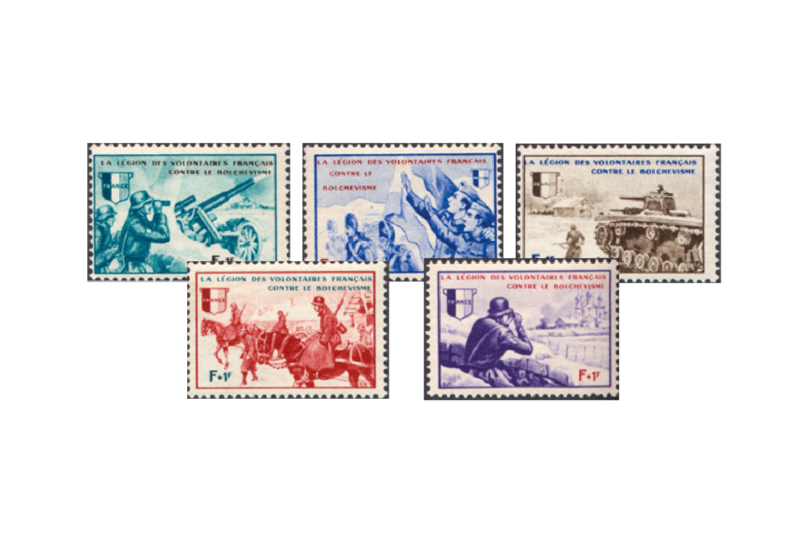 Frankreich VI-X postfrisch Deutsche Besetzung