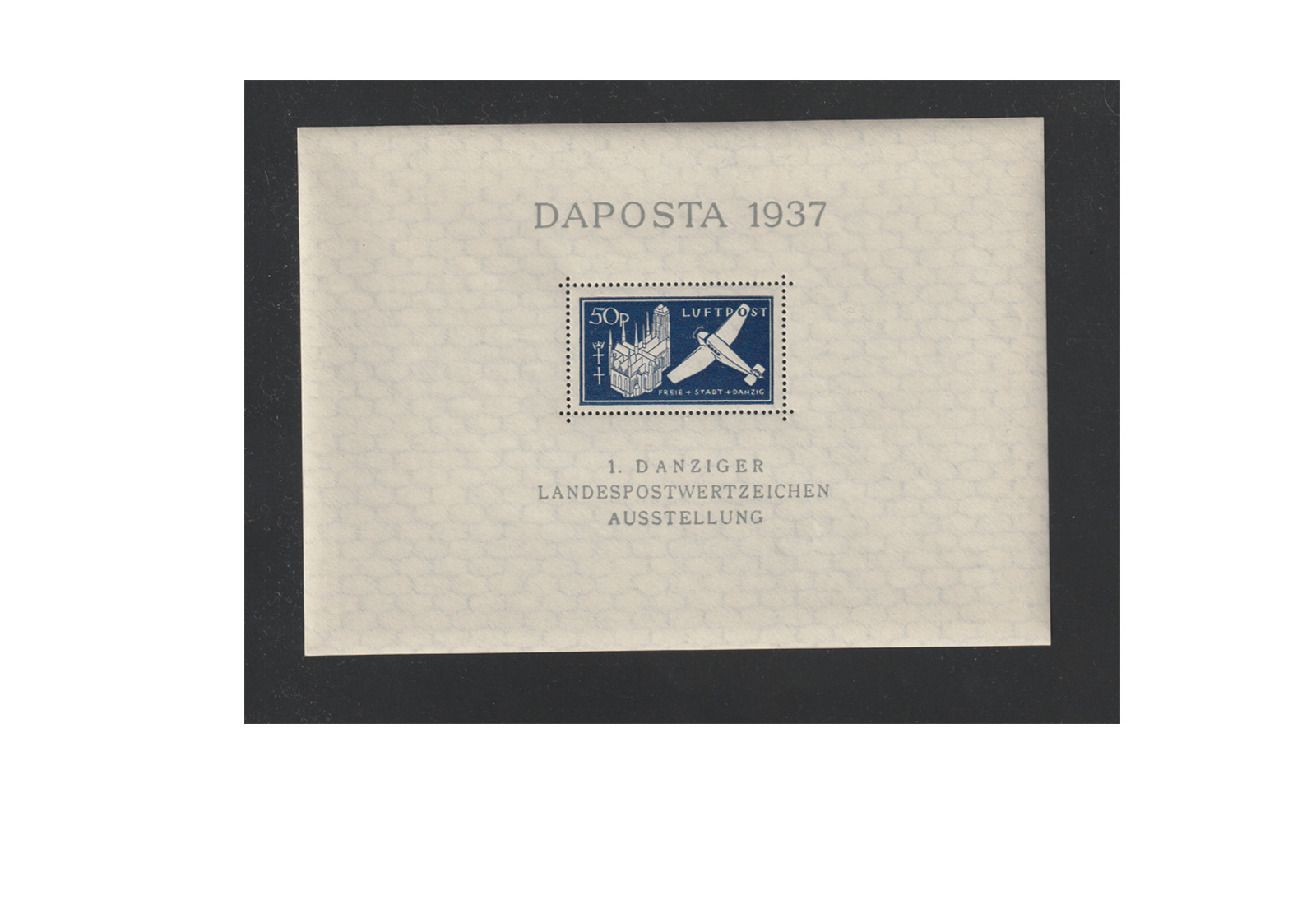 Briefmarke Danzig Block 2 a ** DAPOSTA 1937
