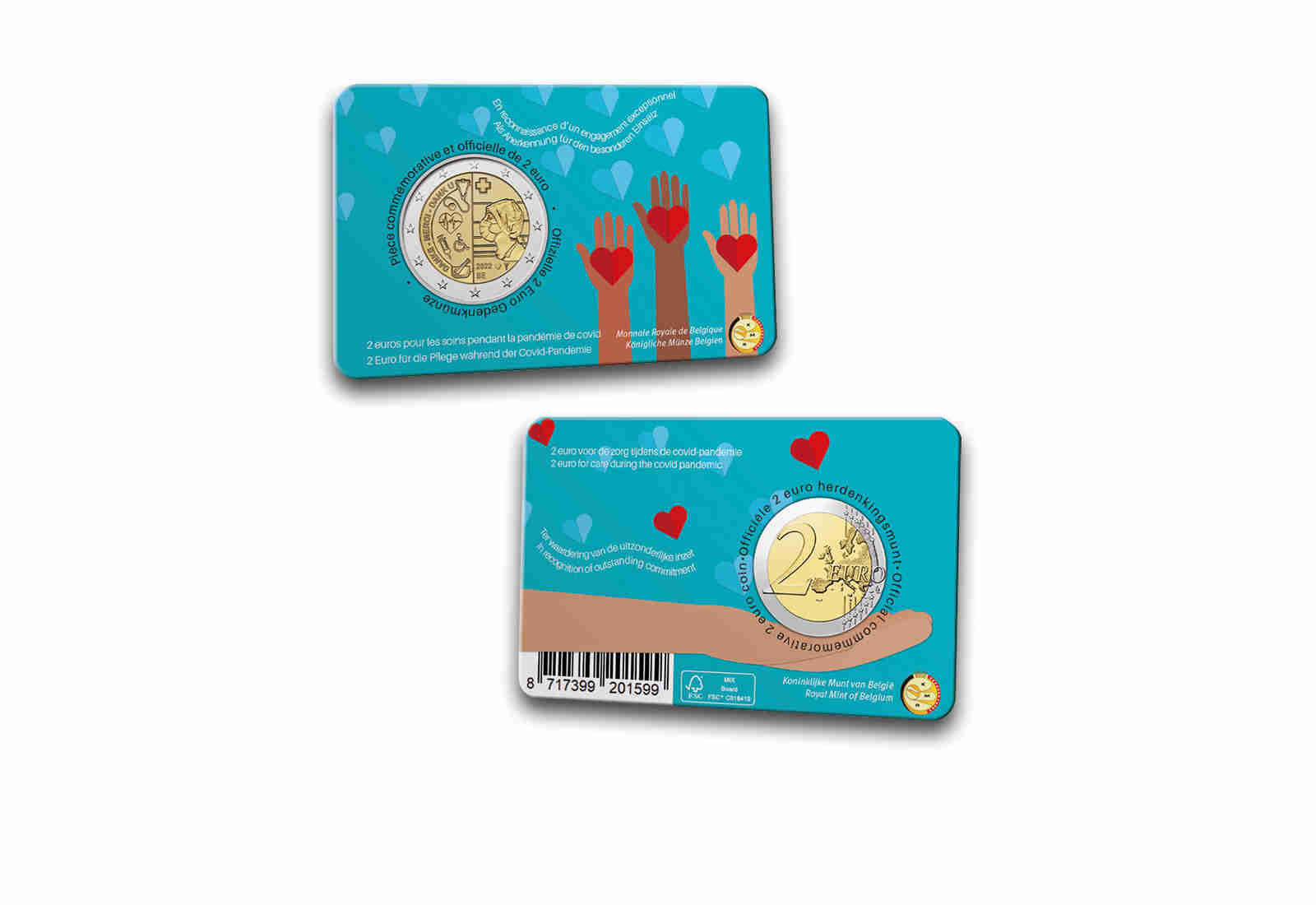 2 Euro 2022 Belgien Pflege in der Coronapandemie st in Coincard