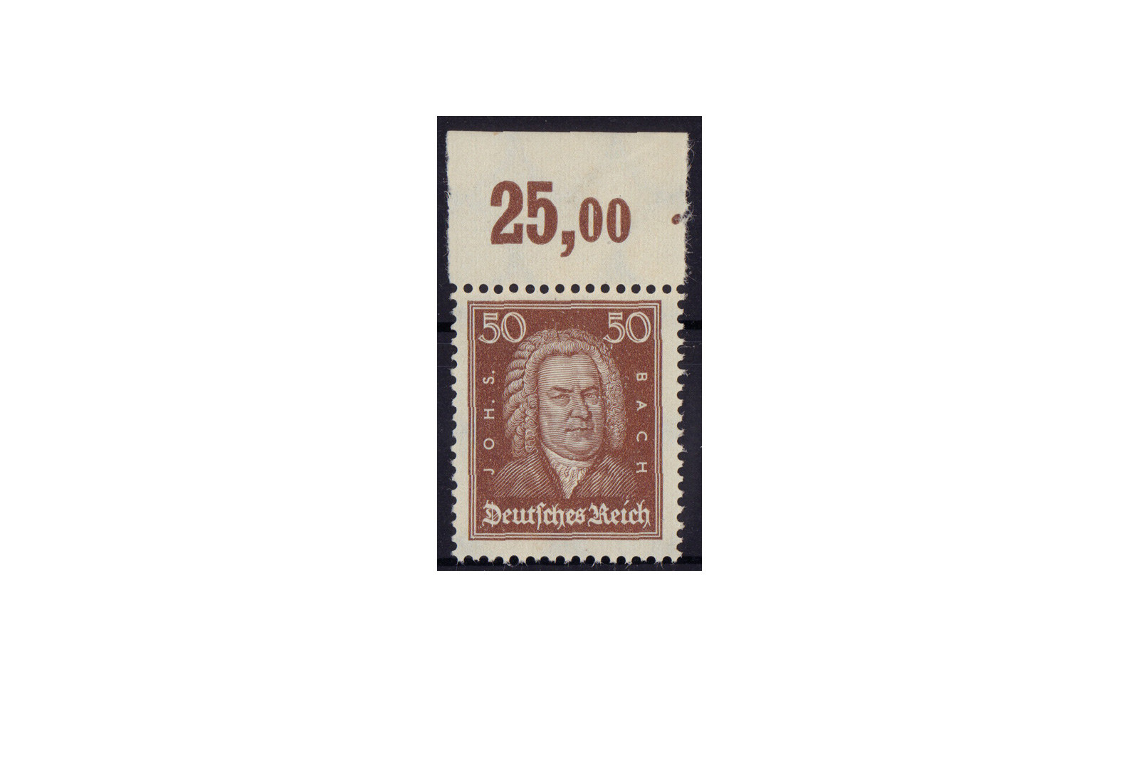 Briefmarke Deutsches Reich Johann Sebastian Bach 1926 Michel-Nr. 396 P OR postfrisch