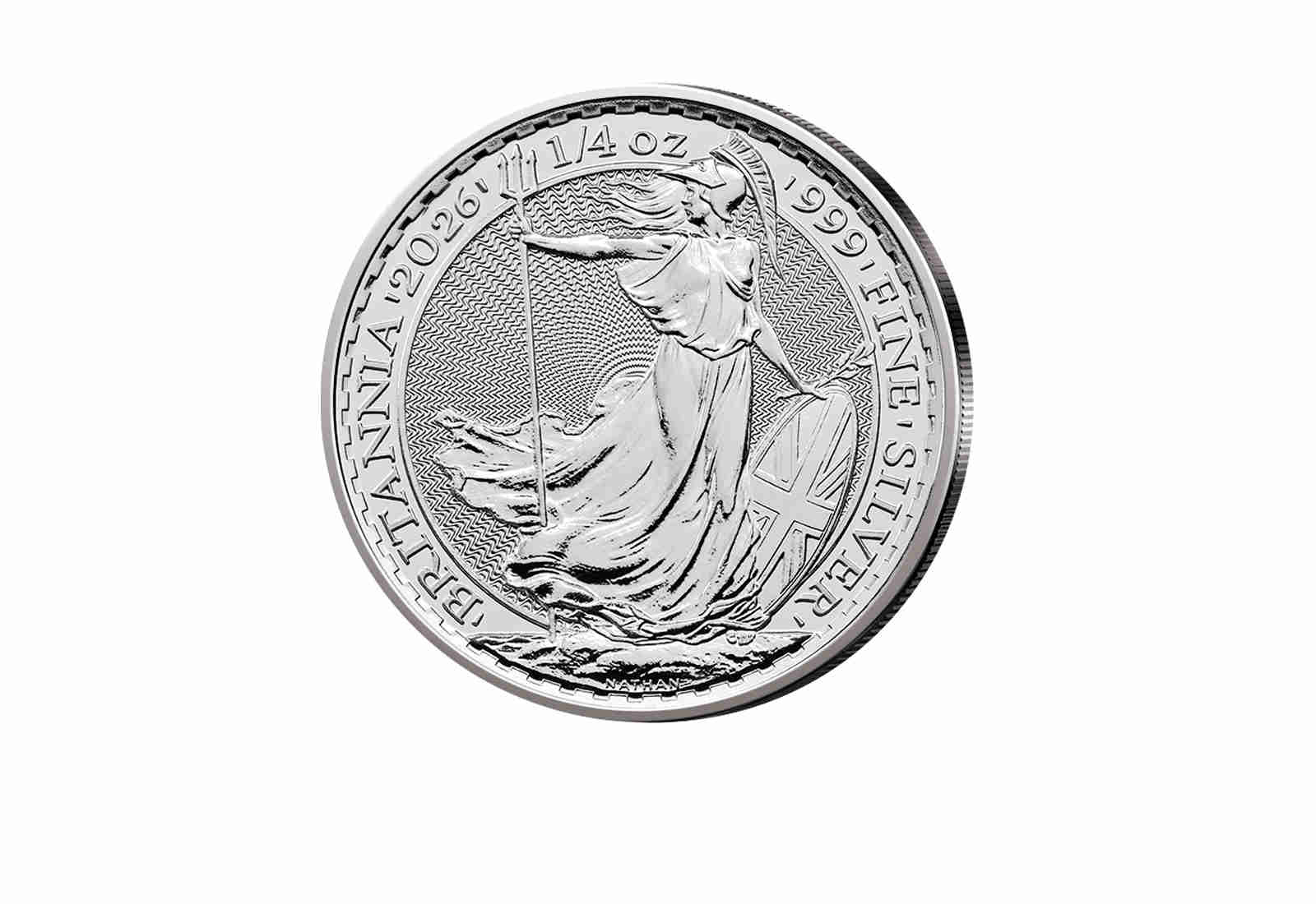 Britannia 1/4 oz 2026 Silbermünze 50 Pence Großbritannien