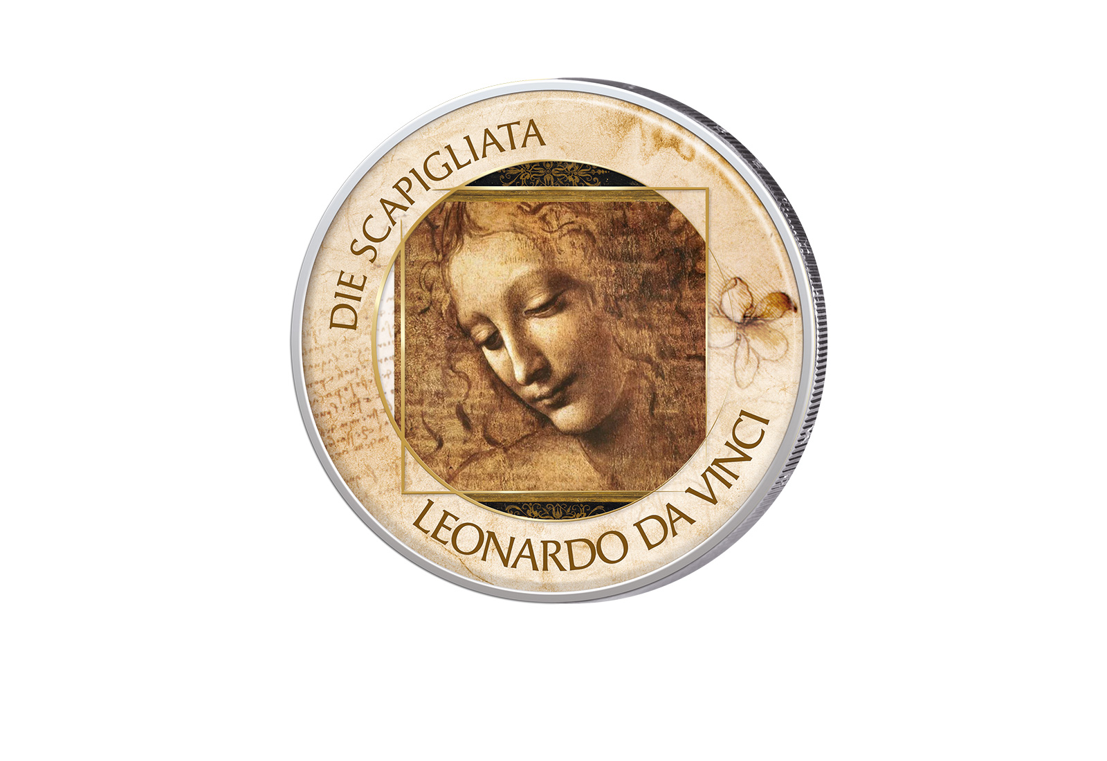 2 Euro Die Scapigliata Serie-Kunst I mit Farbapplikation