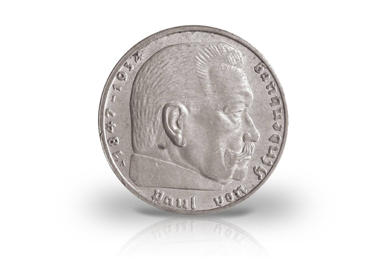 2 Reichsmark 1938 Drittes Reich Hindenburg Prägestätte unserer Wahl Jaeger-Nr. 366