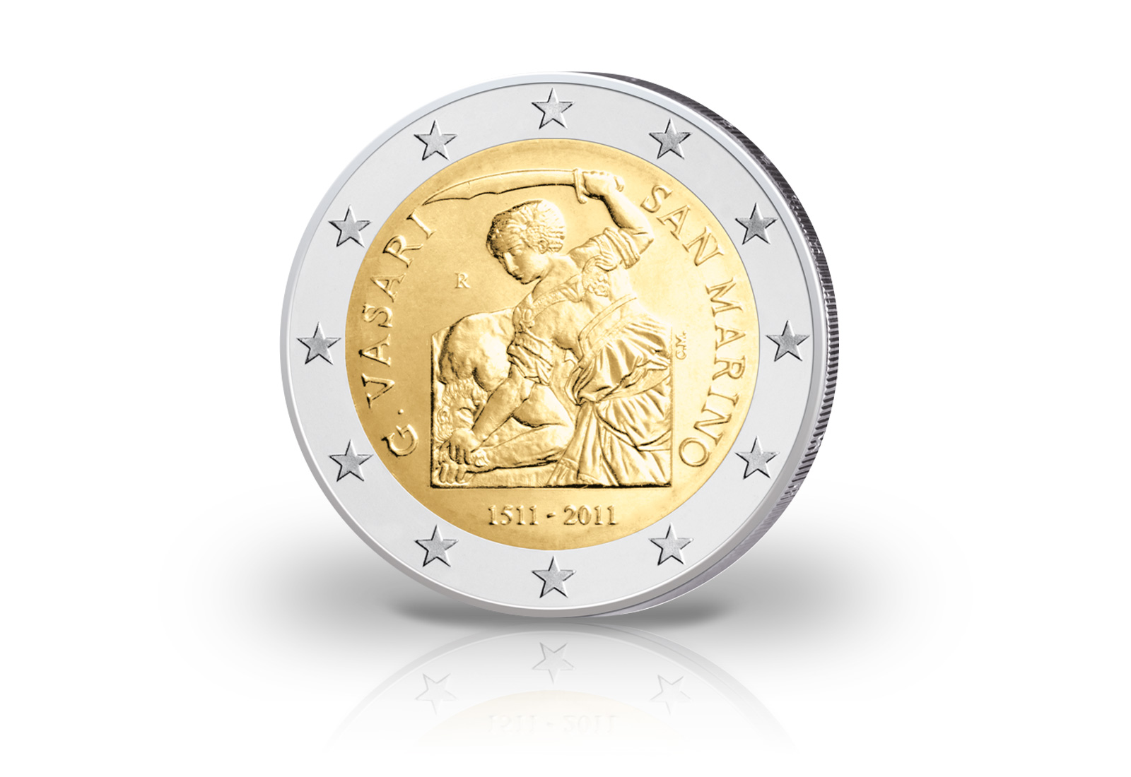 2 Euro 2011 San Marino 500. Geburtstag Giorgio Vasari st im Blister