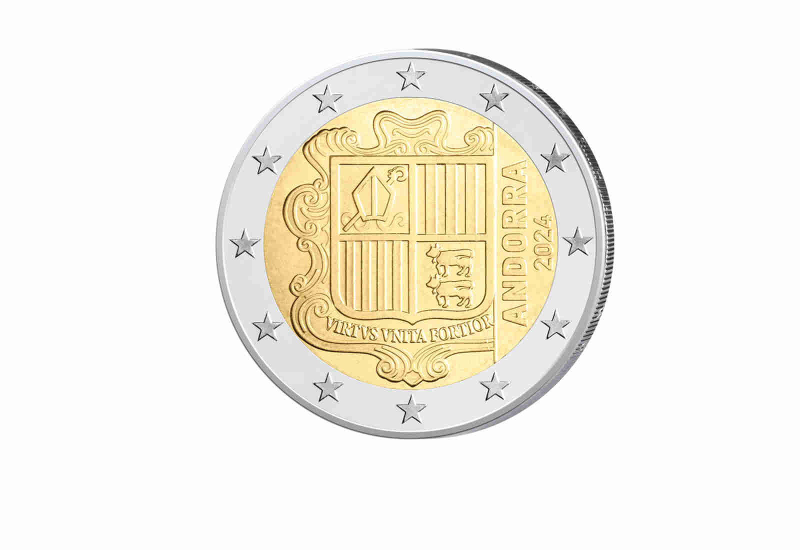 2 Euro Andorra Kursmünze Wappen Jahrgang unserer Wahl bfr.