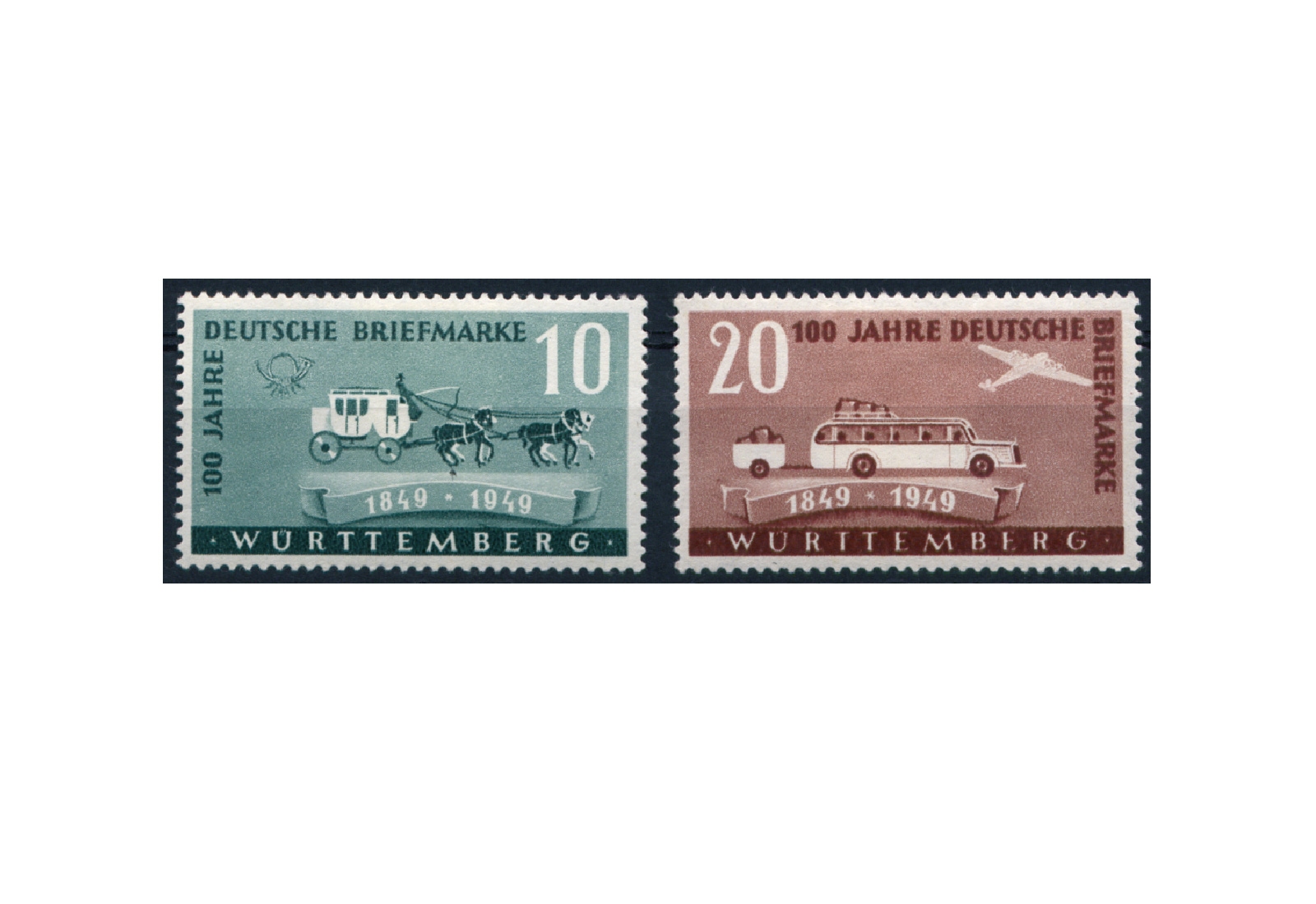 Württemberg Mi.Nr. 49/50 postfrisch