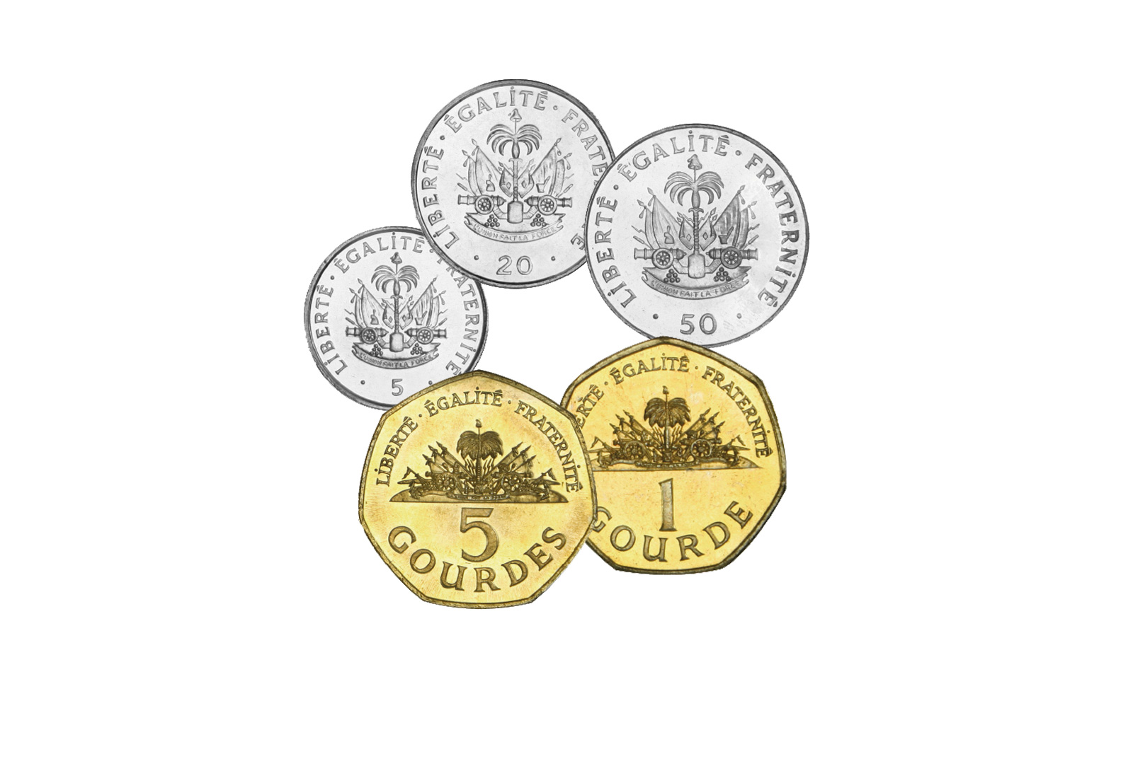 Münzsatz Haiti 5 Centimes - 5 Gourdes