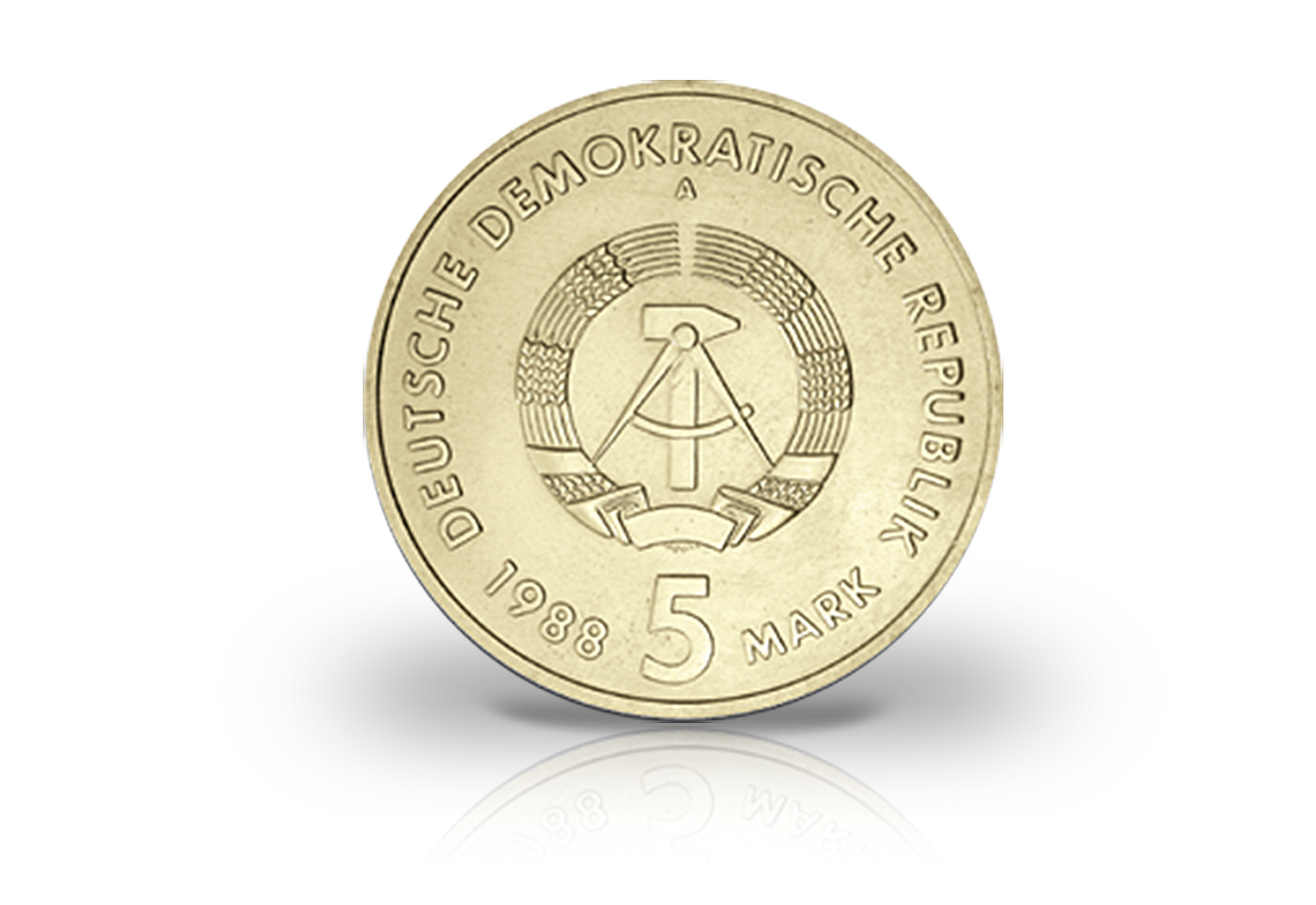 5 Mark Gedenkmünze 1988 DDR Ferneisenbahn Saxonia Jaeger-Nr. 1618