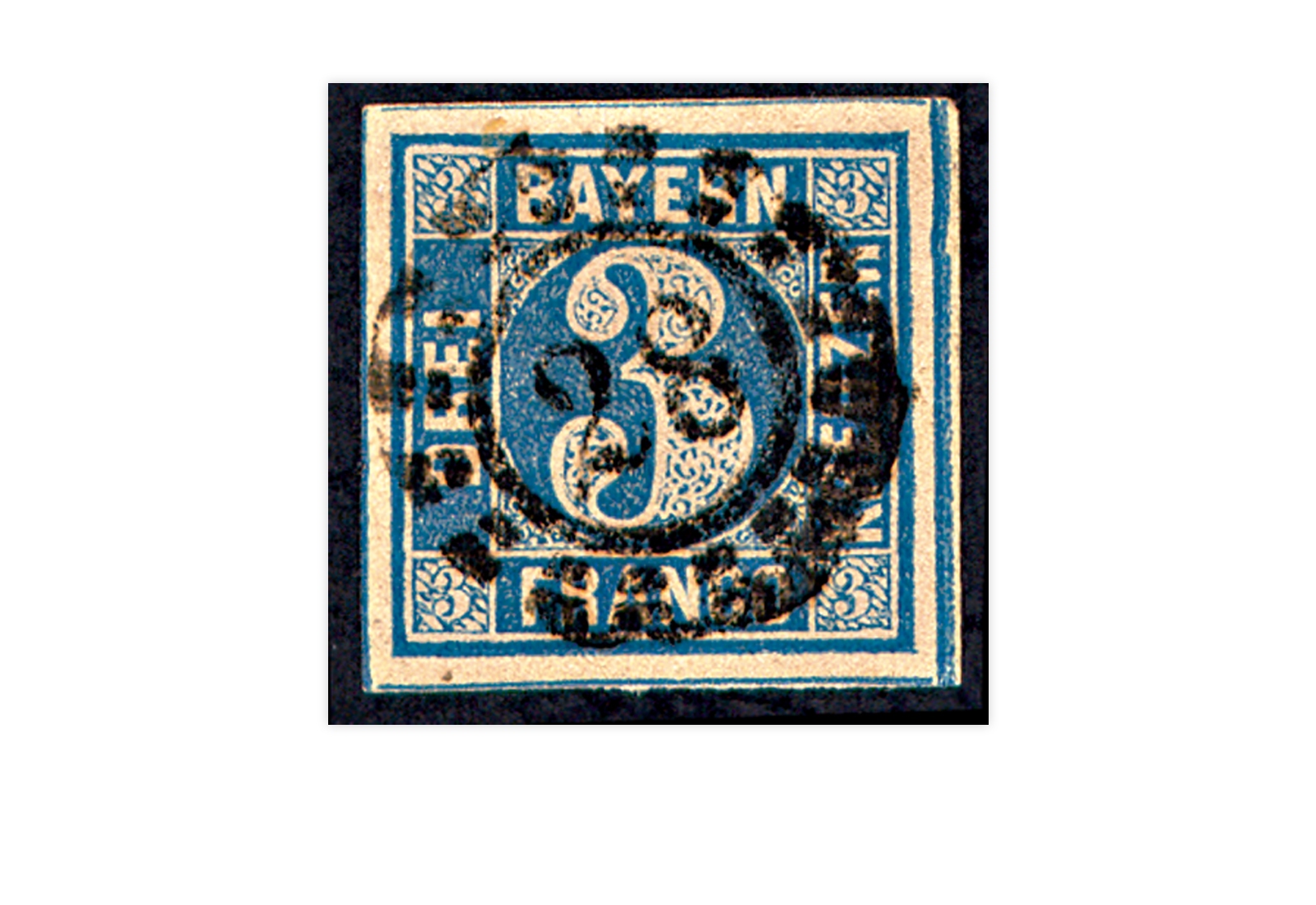 Briefmarke Altdeutschland Bayern Freimarke 1849 Michel-Nr. 2 II gestempelt