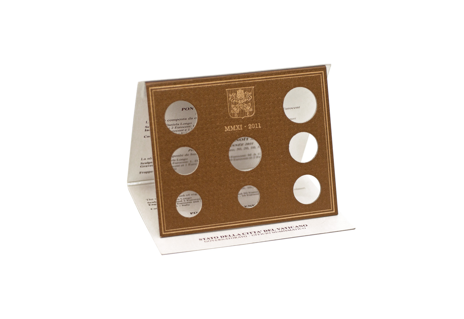 Leerblister für offiziellen Kursmünzensatz "Vatikan" 2011