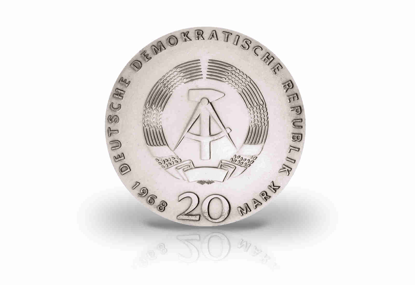 20 Mark Gedenkmünze 1968 DDR Karl Marx Jaeger-Nr. 1521