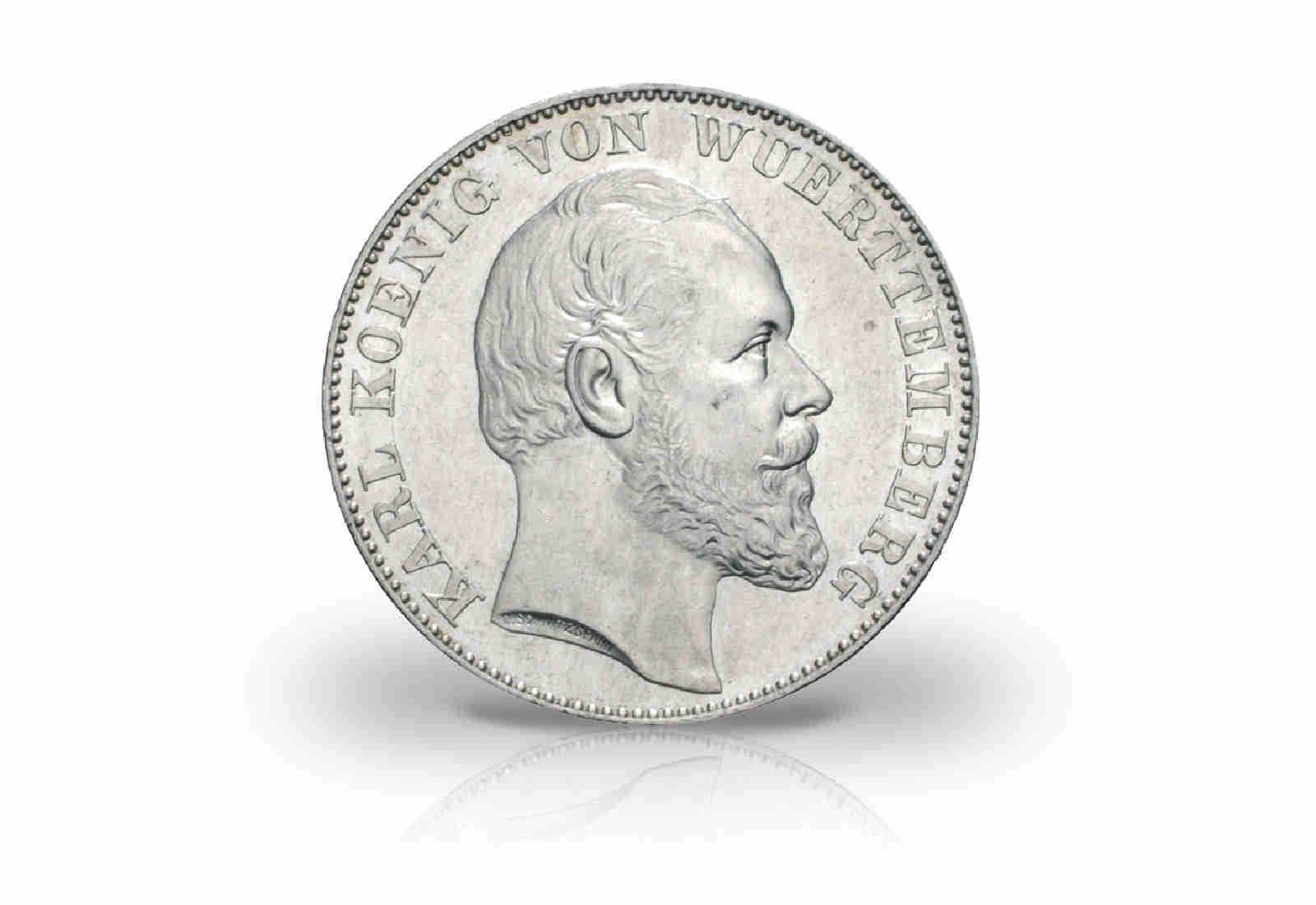 Siegestaler 1871 Königreich Württemberg König Karl Thun 443