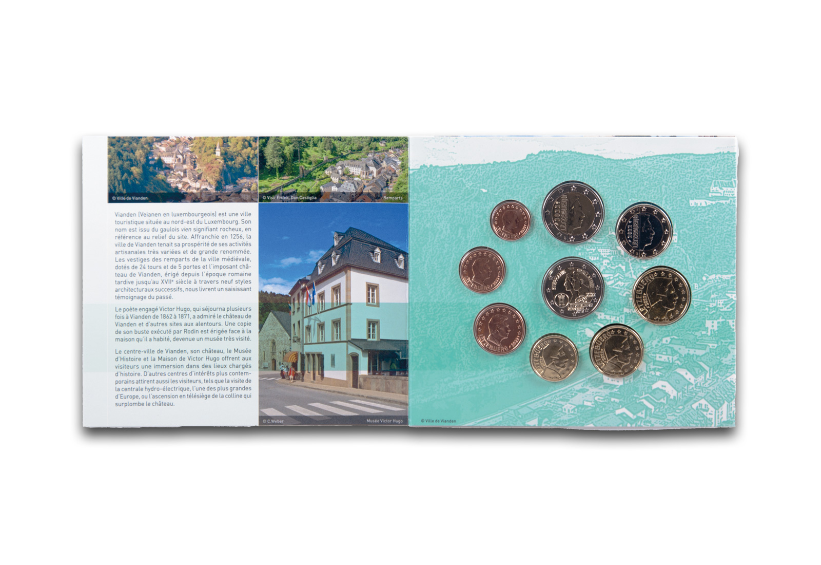 Kursmünzensatz 2022 Luxemburg Stephanie Guillaume Hochzeit st inkl. 2 Euro Münze