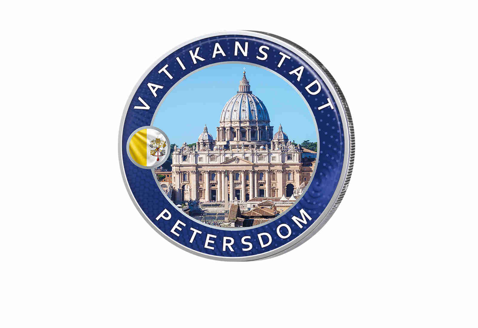 2 Euro mit Farbapplikation Petersdom - Highlights rund um den Globus