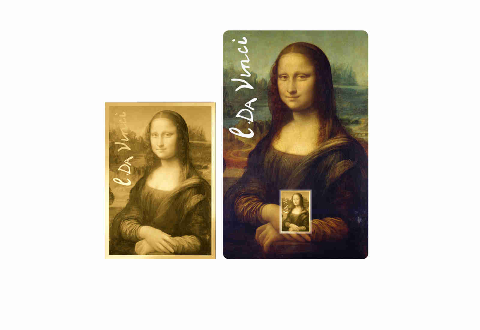 Goldcard Motiv Mona Lisa - Leonardo da Vinci 999/1000 Gold