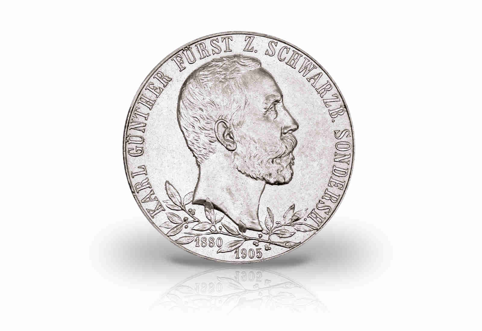 2 Mark 1905 Deutsches Kaiserreich Schwarzburg-Sondershausen Fürst Karl Günther Jaeger-Nr. 169a