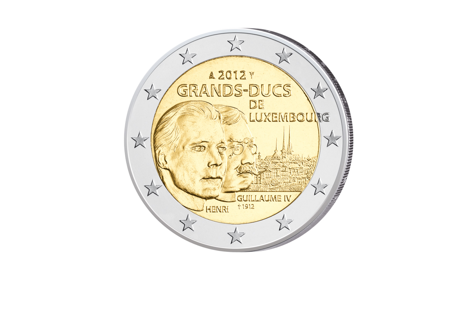 2 Euro 2012 Luxemburg 100. Todestag von Großherzog Guillaume IV.