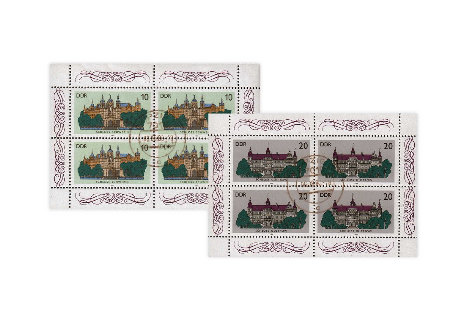 DDR Kleinbogen 1986 Michel Nr. 3032 bis 3033 gestempelt