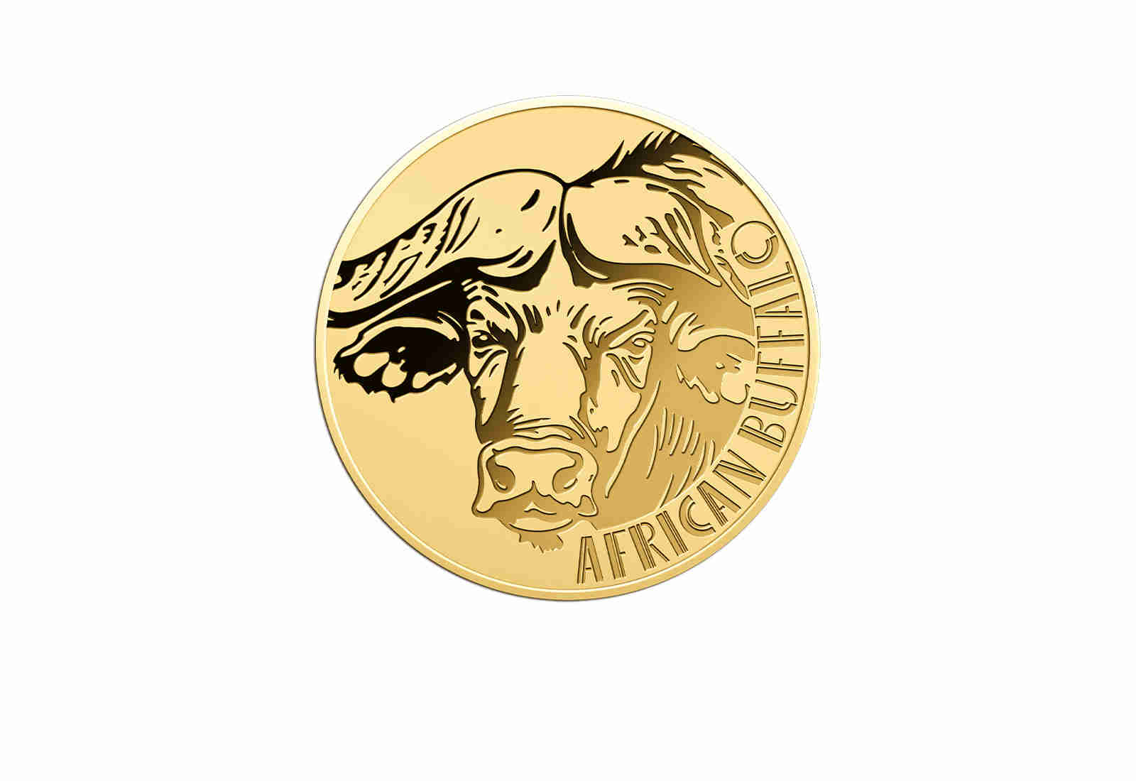 Goldmünze Motiv African Buffalo Coincard Feinheit 999/1000 Gold Geschenk