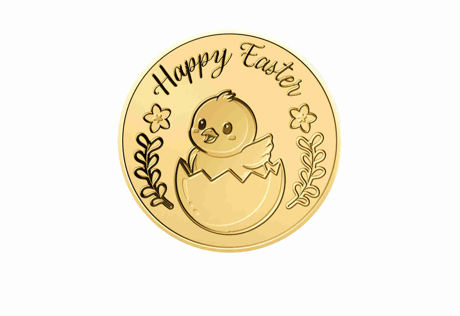 Goldmünze "Easter Chick" 999/1000 Gold in Coincard