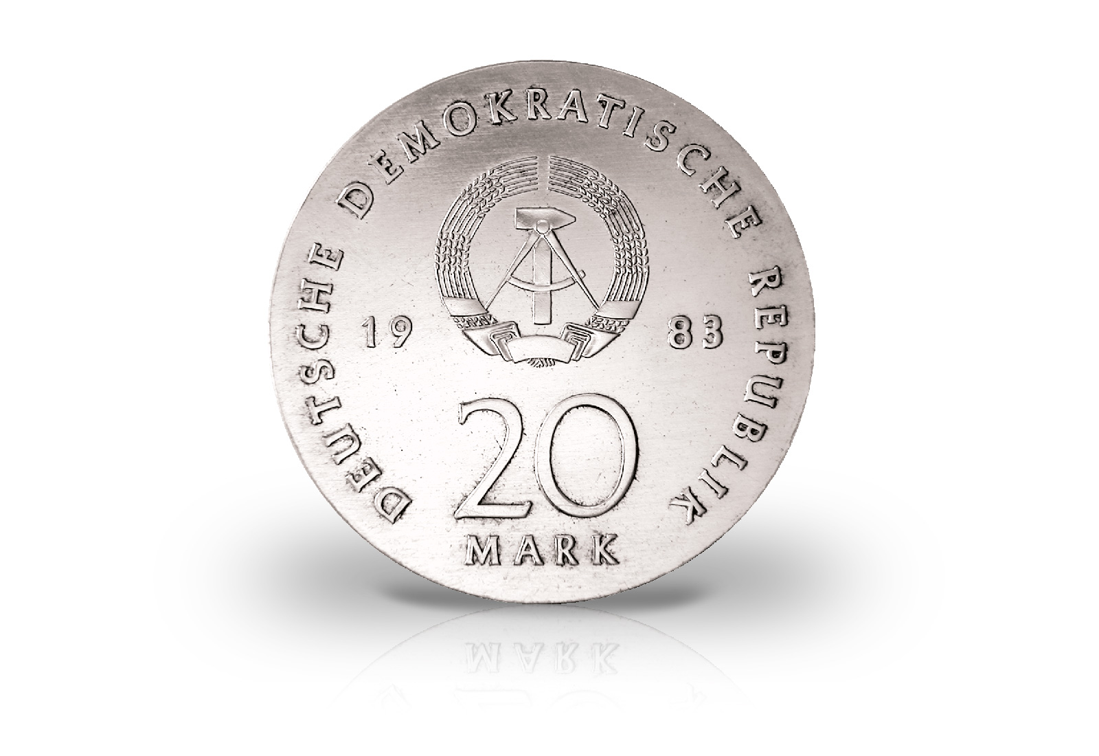 20 Mark Gedenkmünze 1983 DDR 500. Geburtstag Martin Luther Jaeger-Nr. 1591