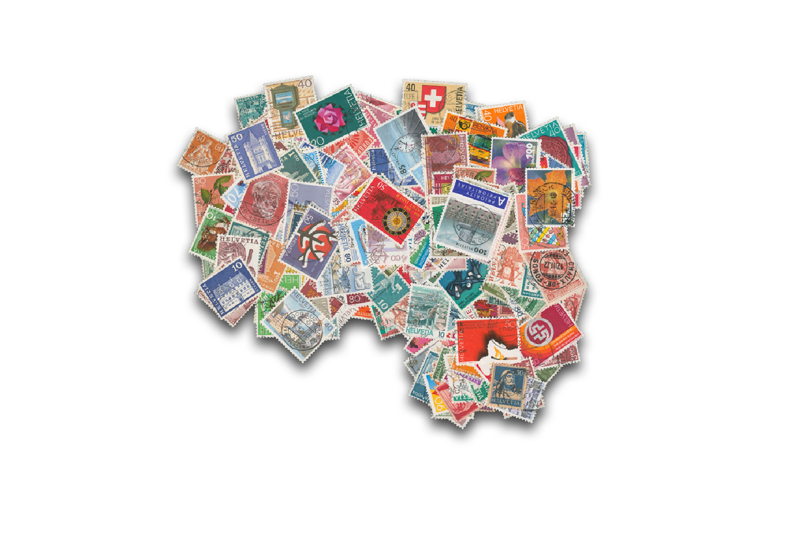 Briefmarken Schweiz 200 verschiedene Marken