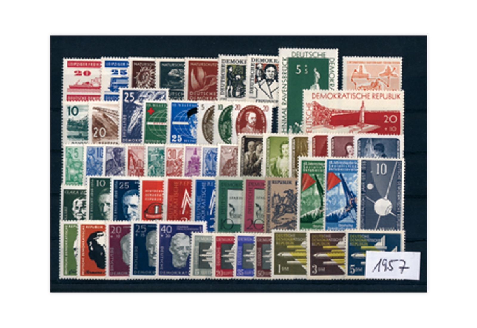 Briefmarken DDR Jahrgang 1957 Michel-Nr. 559-615 gestempelt