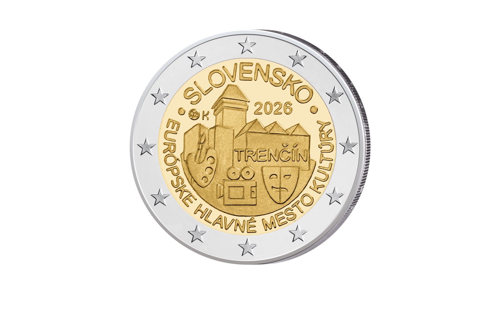 2 Euro 2026 Slowakei Kulturhaptstadt Europas - Trencín bfr.