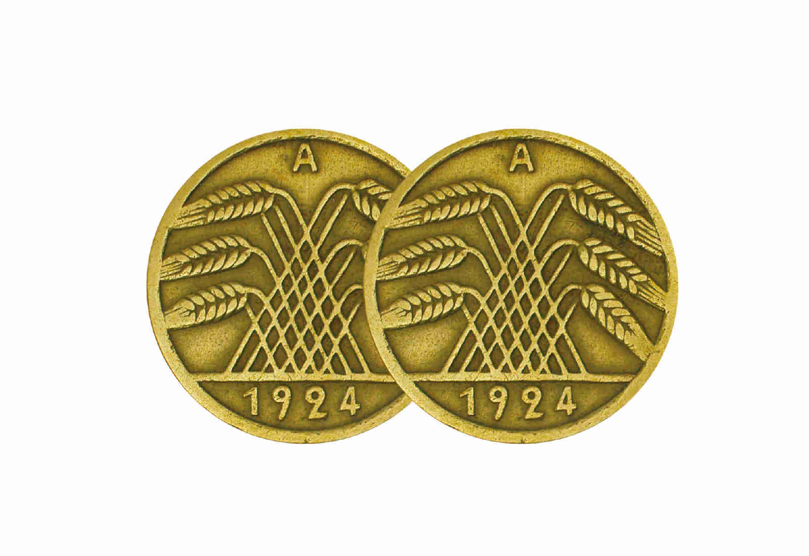 5 Rentenpfennig und 5 Reichspfennig 1923-1936 Weimarer Republik Prägestätte A Jaeger Nr. 308 und 316
