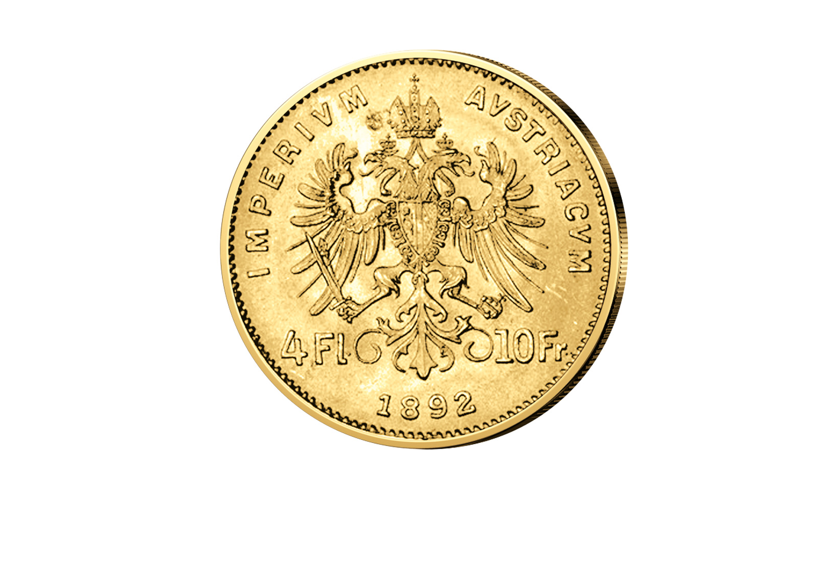 Goldmünze 4 Florin Österreich 1892 Franz Joseph I.