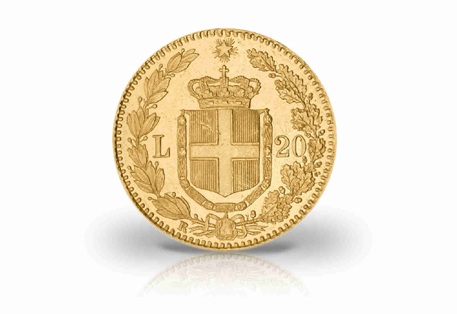 20 Lire Goldmünze 1878-1900 Italien Umberto I.