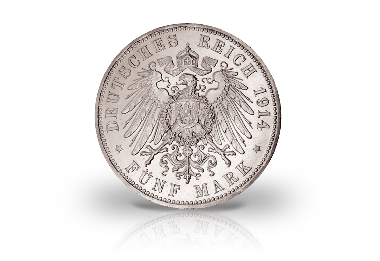 5 Mark 1914 Deutsches Kaiserreich Anhalt Silberne Hochzeit Jaeger-Nr. 25