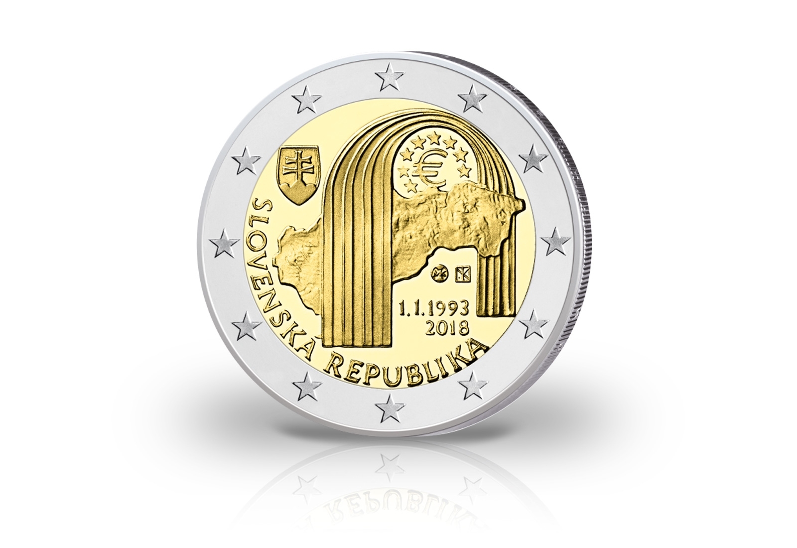 2 Euro 2018 Slowakei 25. Jahrestag Republik Slowakei