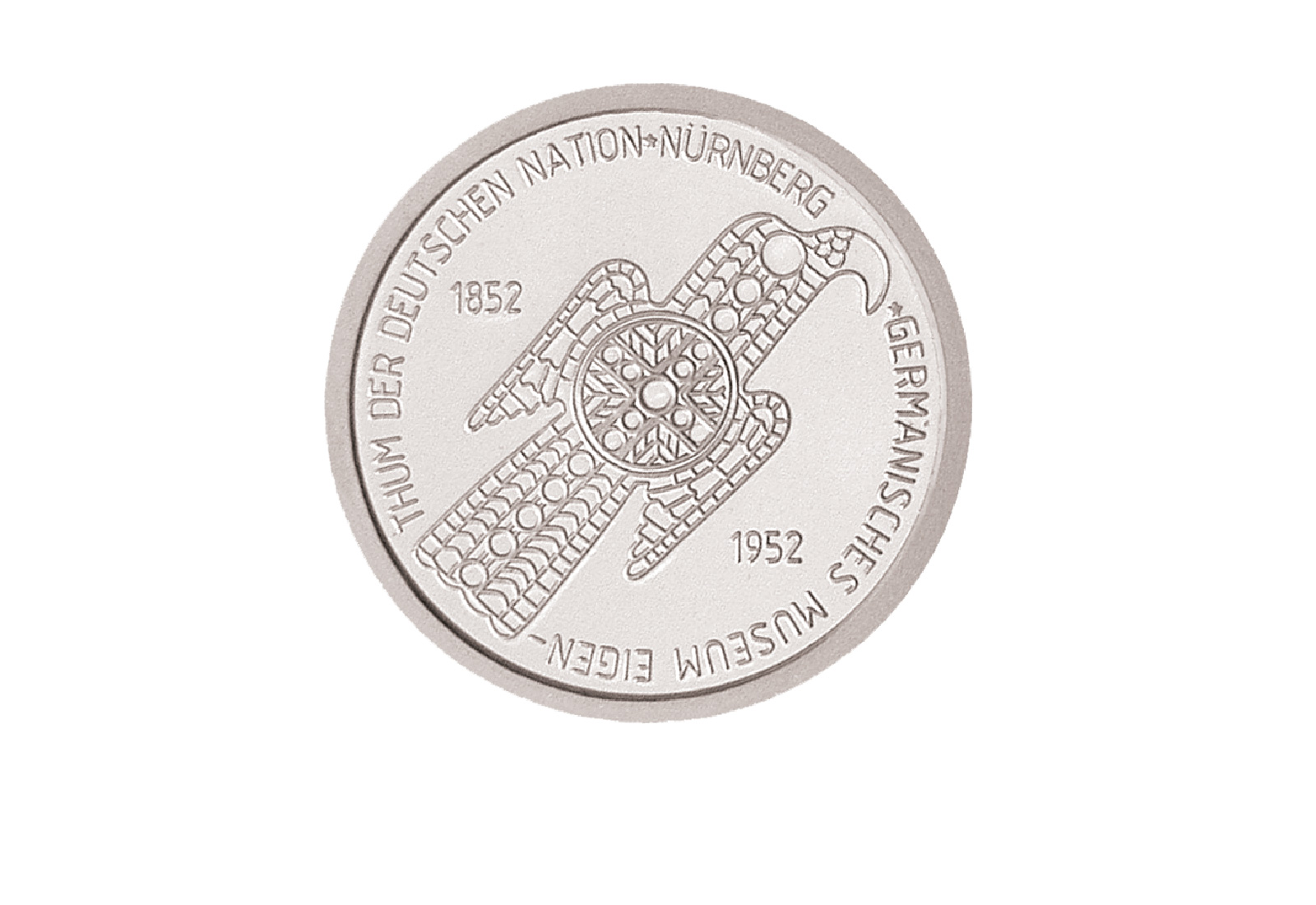 100 Jahre Germanisches Museum Neuprägung mit Silberauflage