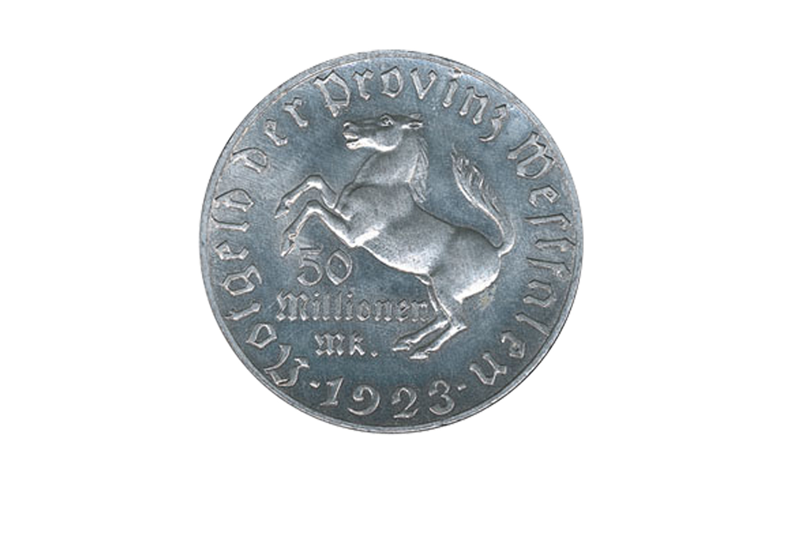 50 Millionen Mark 1923 Notgeldmünze Westfalen Jaeger-Nr. N27