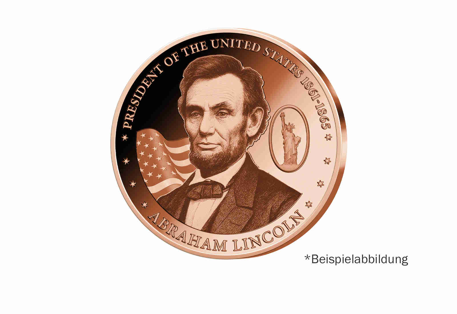 Neuprägung USA 1 oz Kupfer Abraham Lincoln