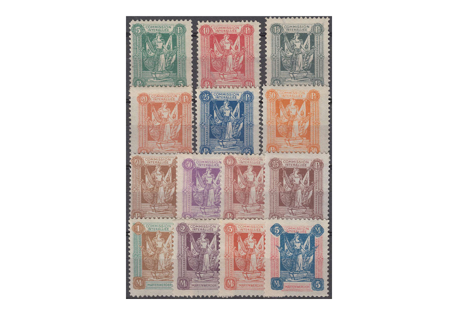 Briefmarke Marienwerder Dt. Abstimmungsgebiete MiNr.: 1-14 gest.