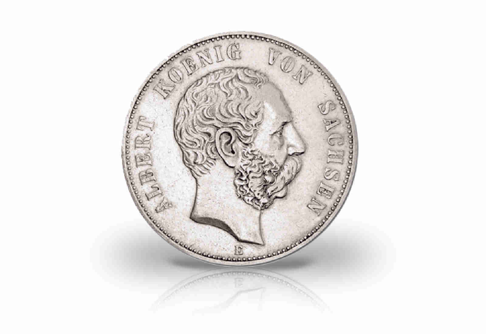 2 Mark 1891-1902 Deutsches Kaiserreich Sachsen Albert Jaeger-Nr. 124