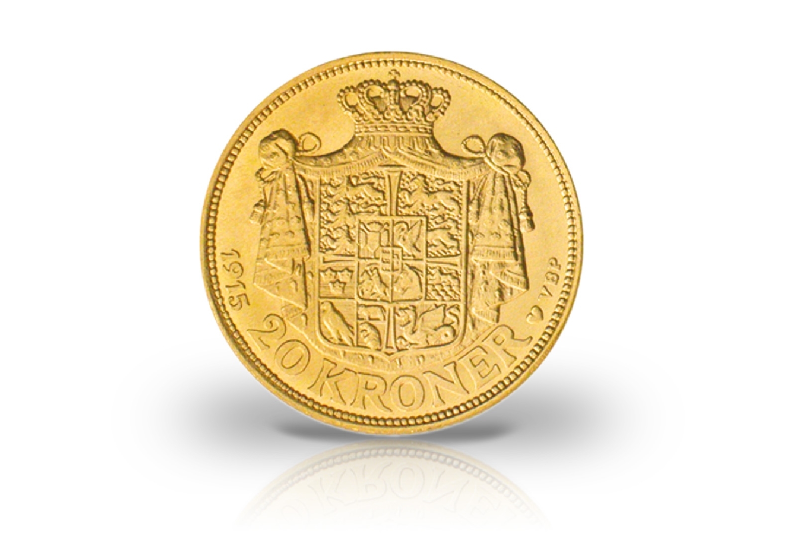 20 Kronen Goldmünze 1913-1917 Dänemark Christian X.