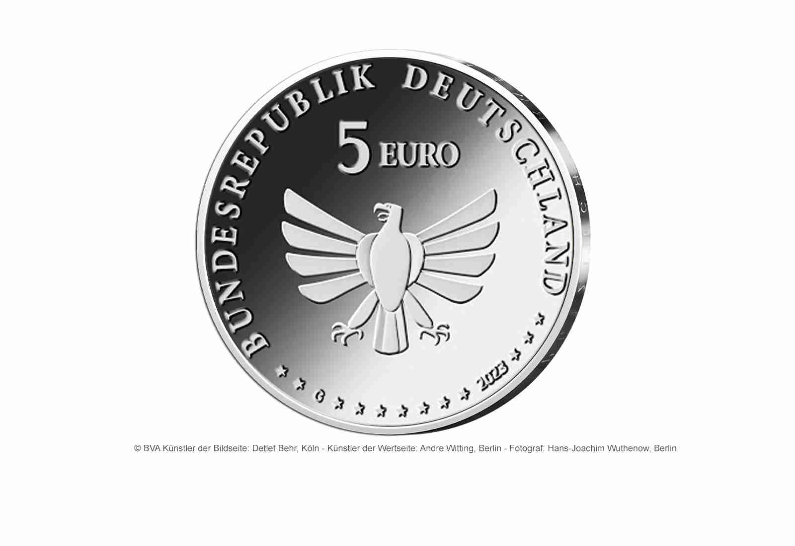 5 Euro 2023 Deutschland Gebänderte Prachtlibelle PP Prägestätte J