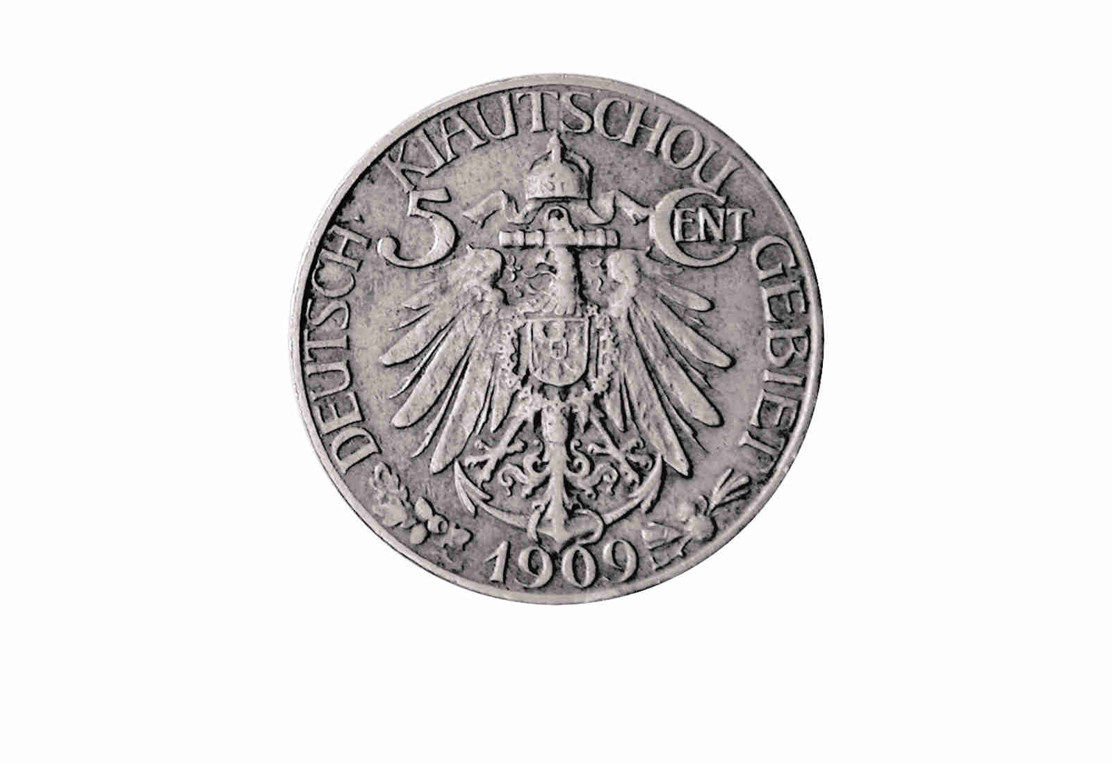 5 Cent Kiautschou 1909 Marineadler Jaeger-Nr: N729