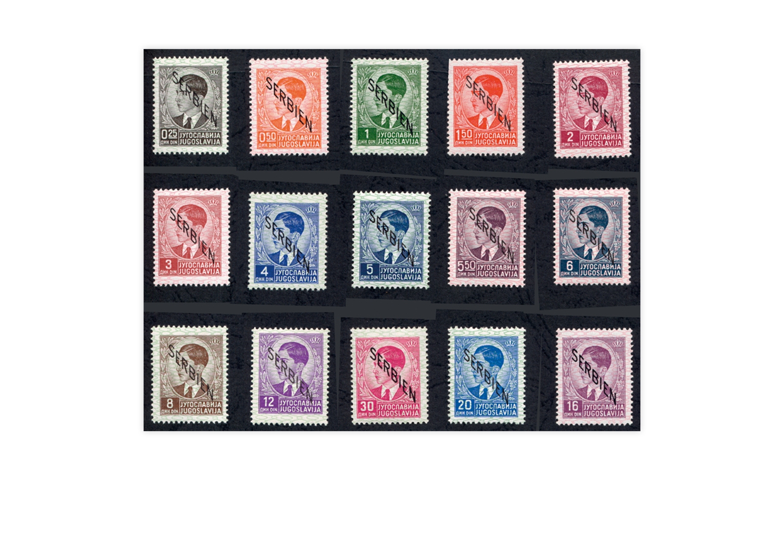Deutsche Besetzung Serbien Mi.Nr. 1-15 **
