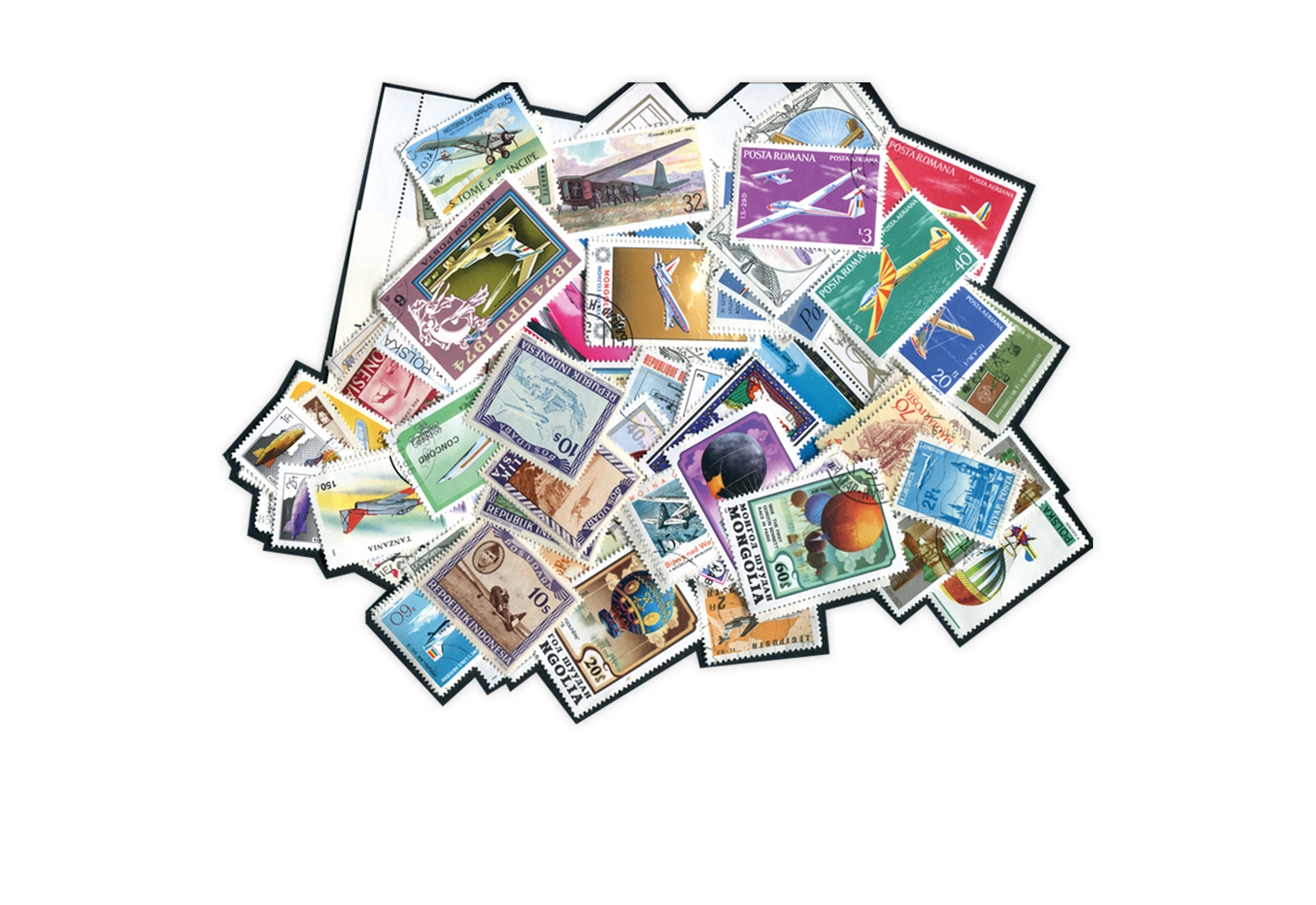 Motiv Flugzeuge Segelflieger 25 verschiedene Briefmarken