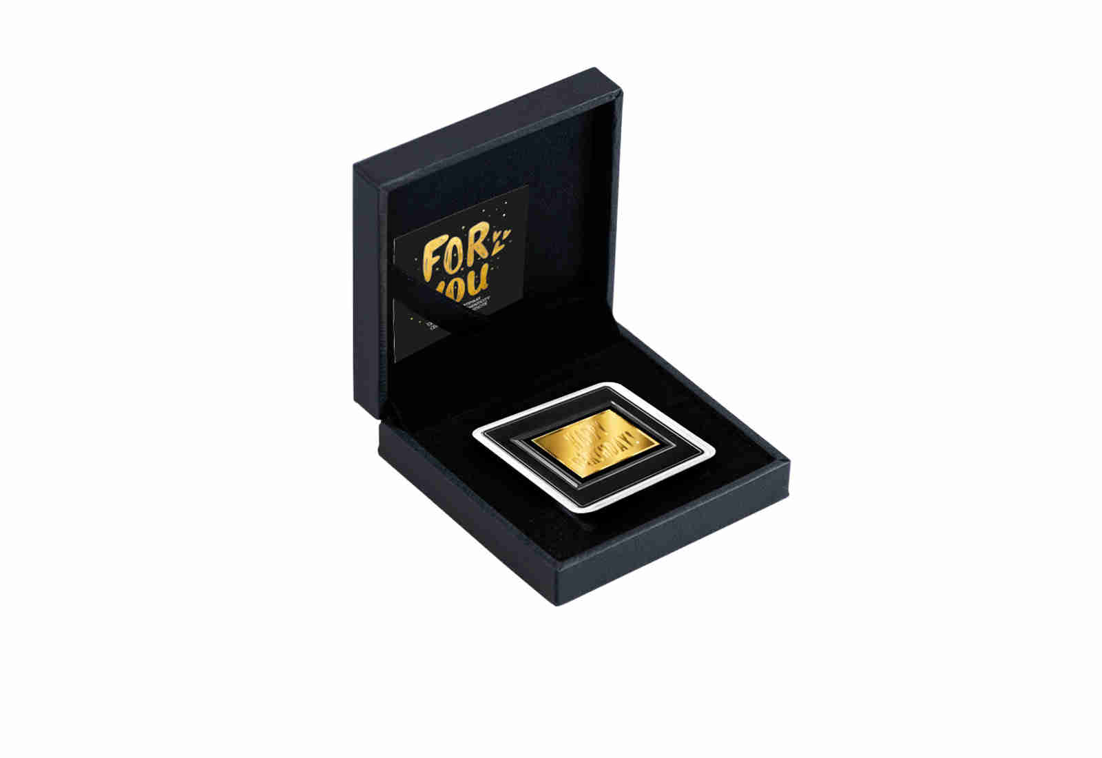 Goldmünze Motiv "Happy Birthday" 999/1000 Gold Geschenk
