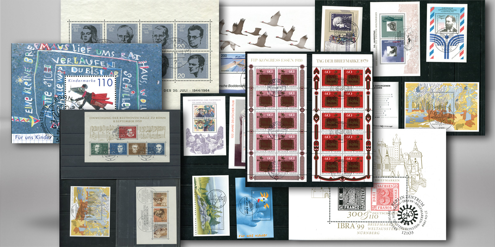 Briefmarken BRD Blocks bis 2000 komplett gestempelt