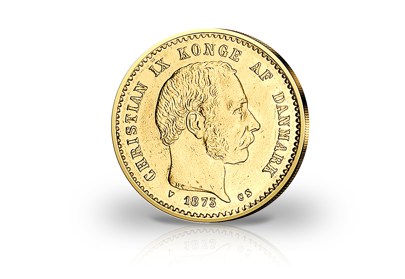 10 Kronen Goldmünze 1873-1900 Dänemark König Christian IX.