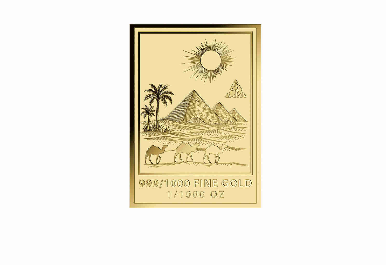 Goldcard Motiv "Tutanchamun" mit 999/1000 Goldausgabe