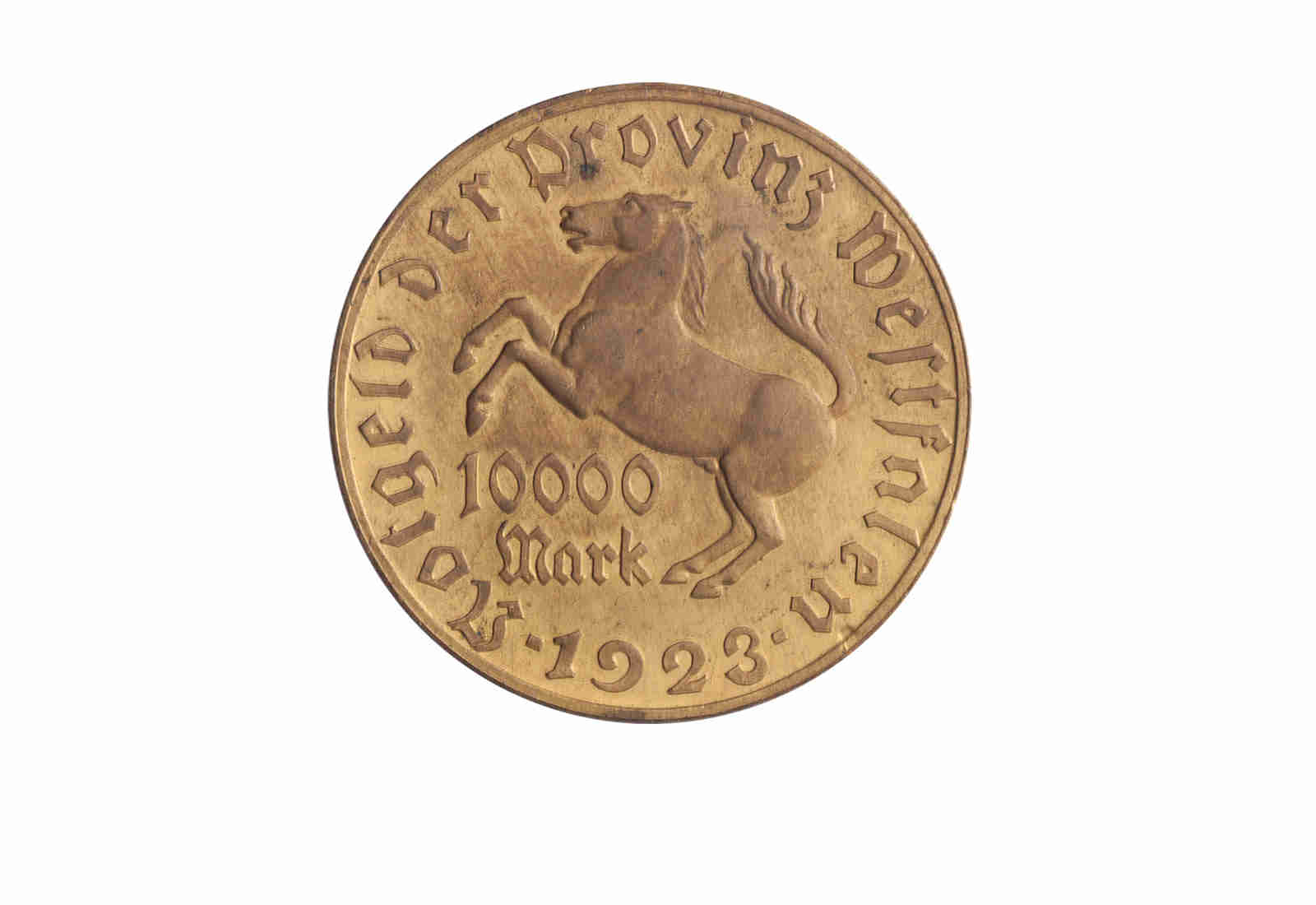 10.000 Mark 1923 Notgeldmünze Westfalen Jaeger-Nr. N20a I